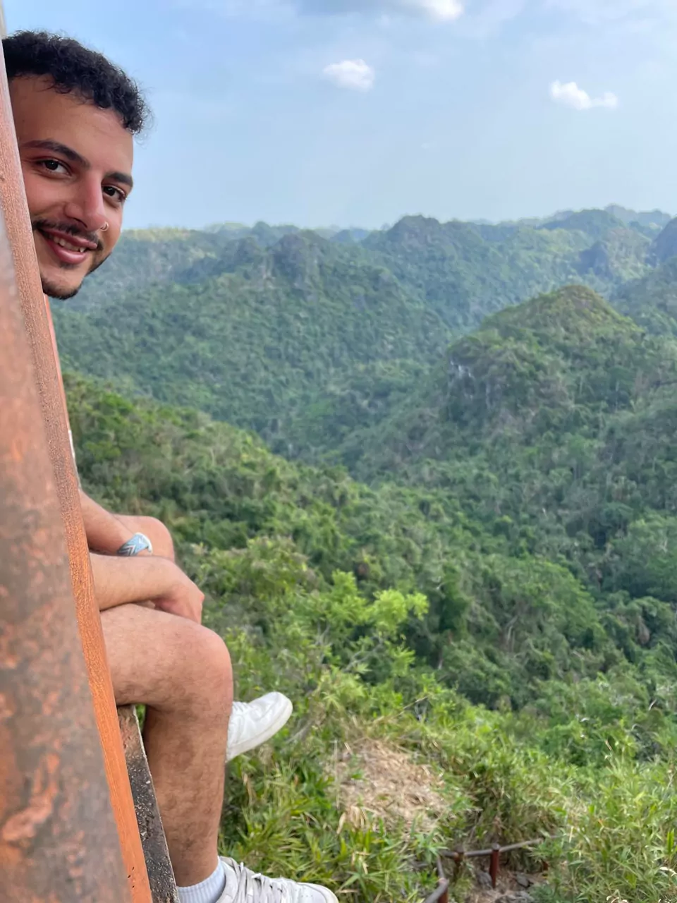 Lior Ben Moha overlooking a mountain landscape
